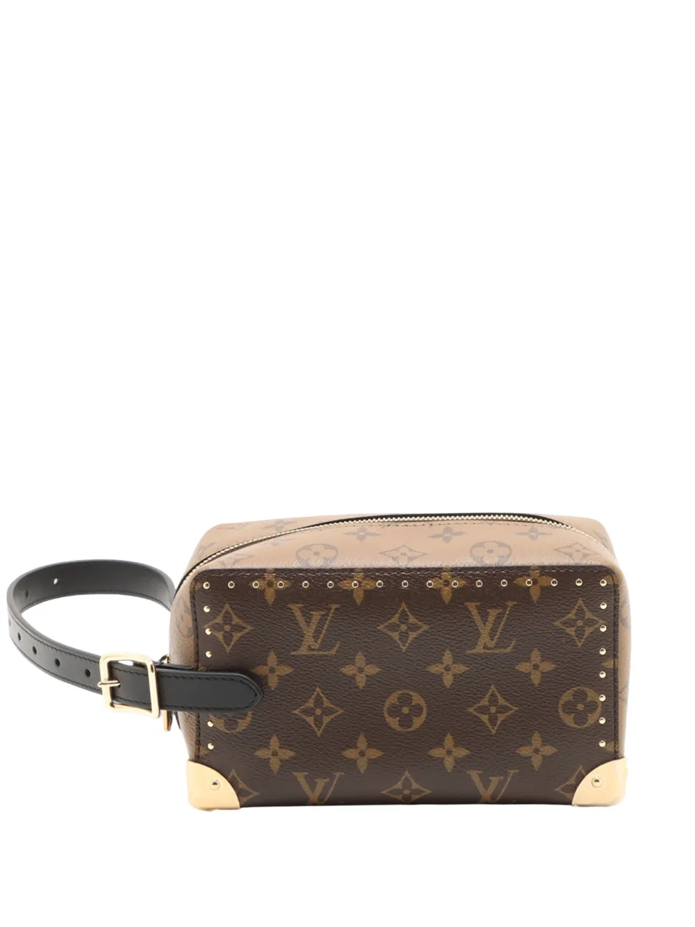 Louis Vuitton Pre-Owned 2021-2026 Monogram Locker Dopp Kit Trunk clutch bag - Marrone