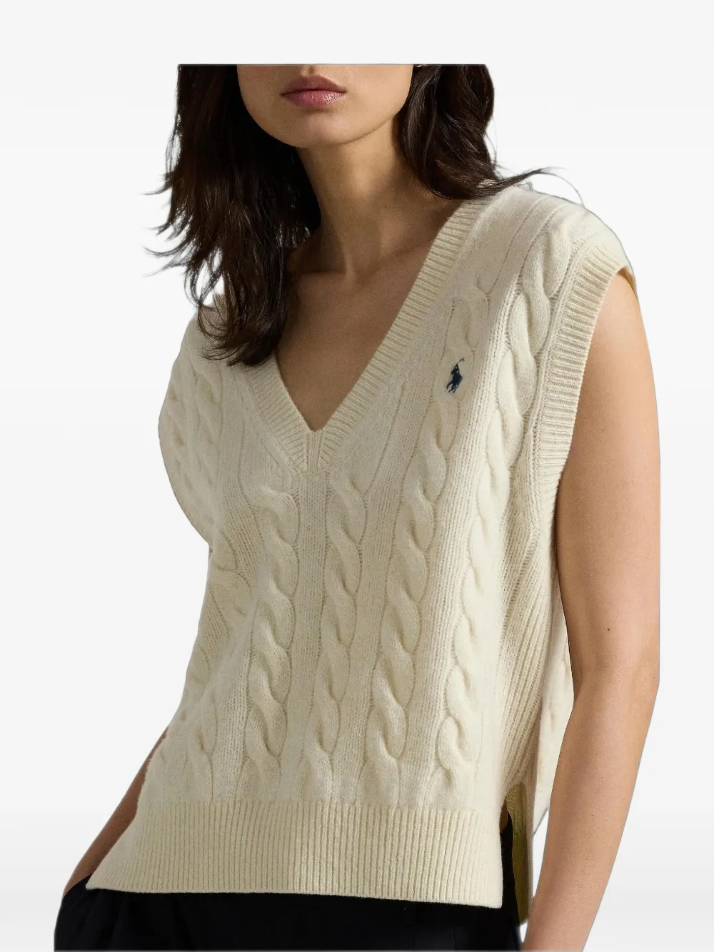 Polo Ralph Lauren Kabelgebreide spencer Beige