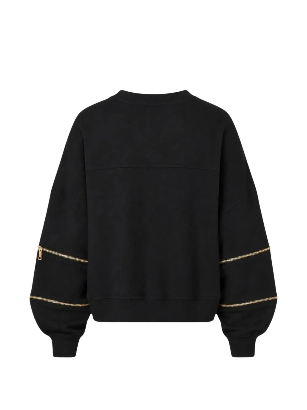 Elisabetta Franchi logo-embroidered zip-detail sweatshirt Zwart