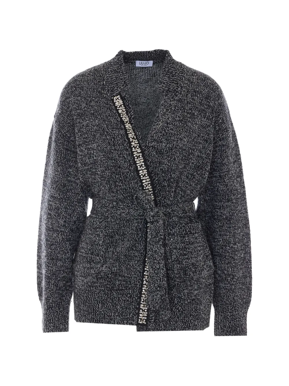 LIU JO crystal-embellished belted cardigan