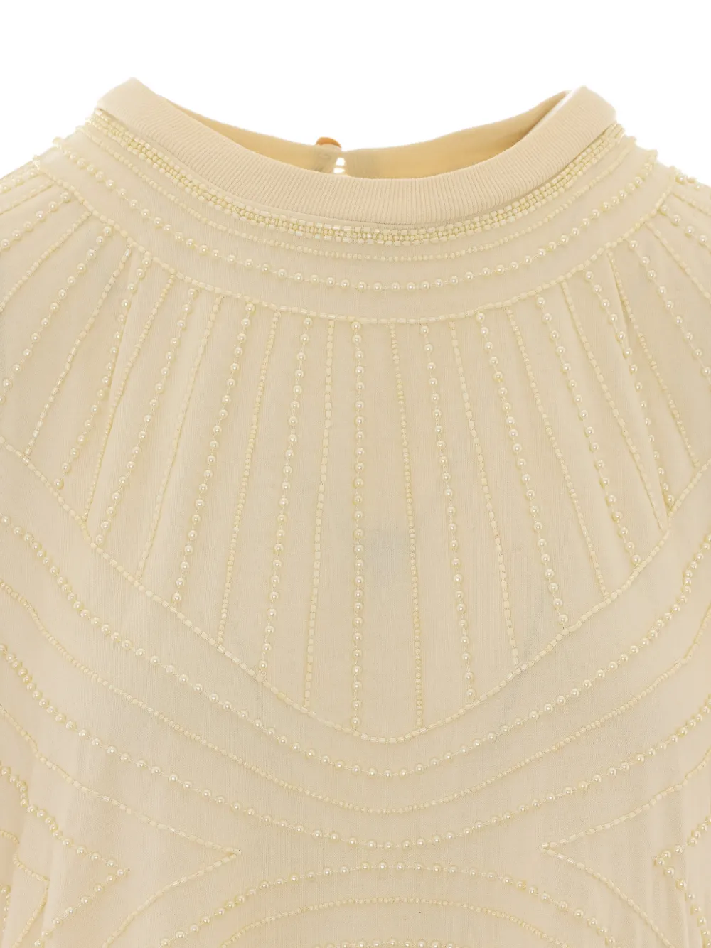 Sea Carlotta fringed T-shirt Beige