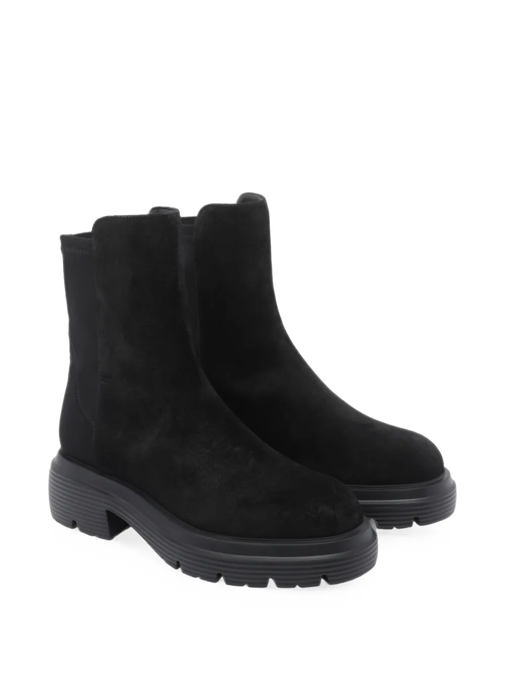 Stuart Weitzman lug-sole ankle boots Zwart