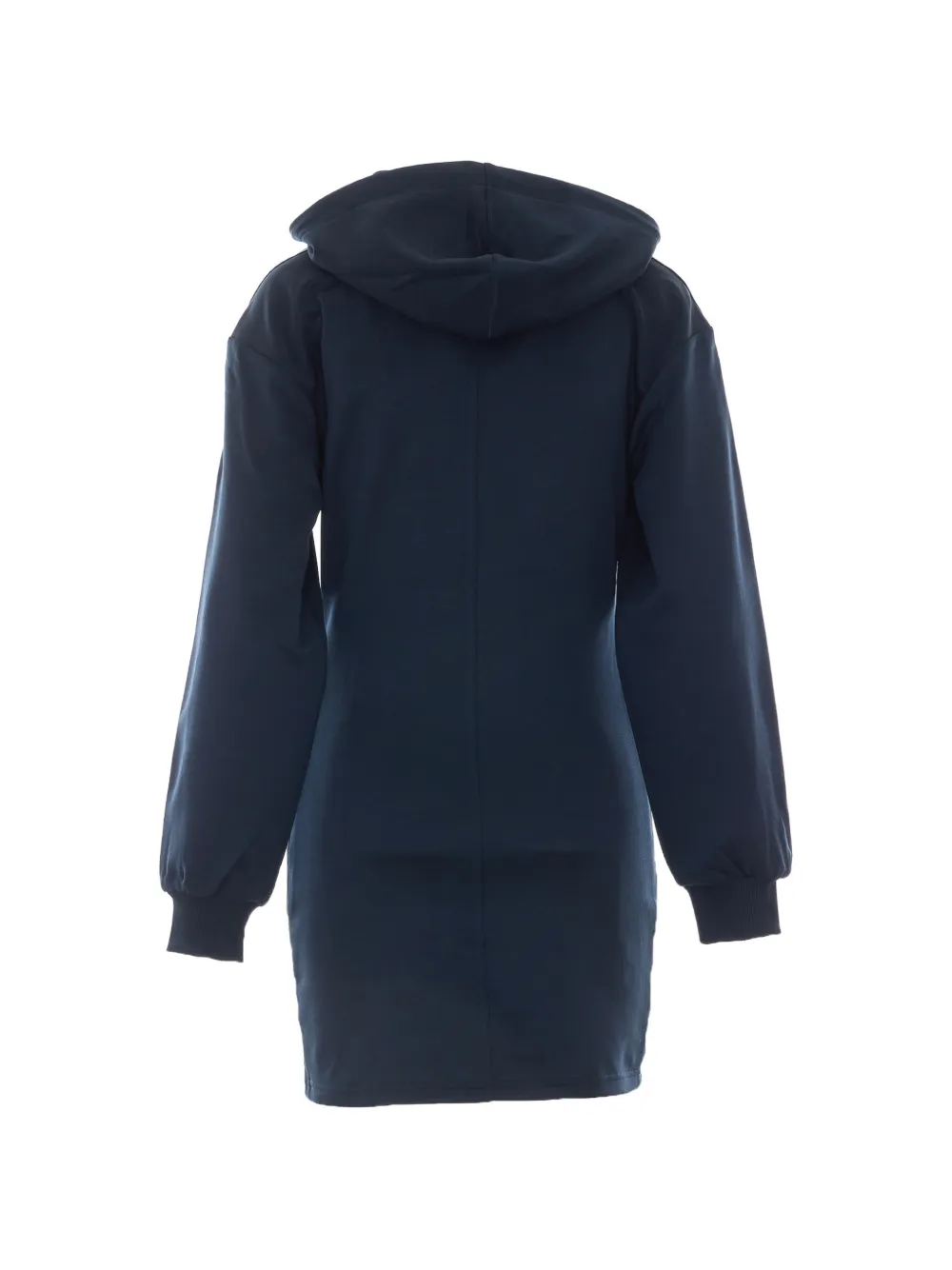 Patrizia Pepe Mini-jurk met capuchon en zijstreep Blauw