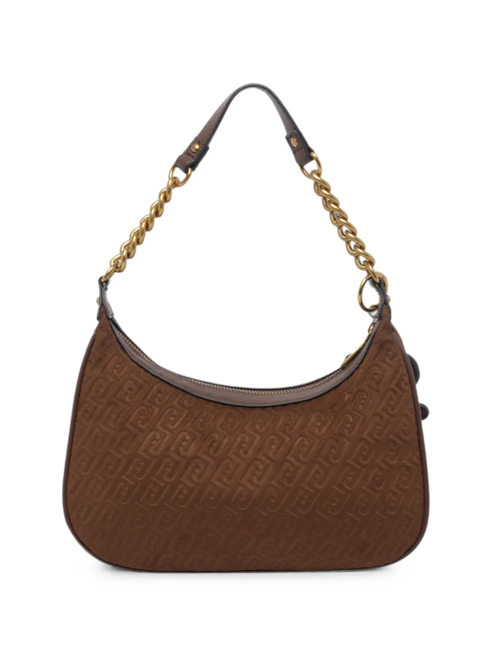 LIU JO Shopper met monogram-reliëf en schakelketting Bruin