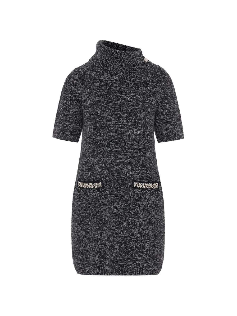 LIU JO melange-effect crystal-embellished mini dress