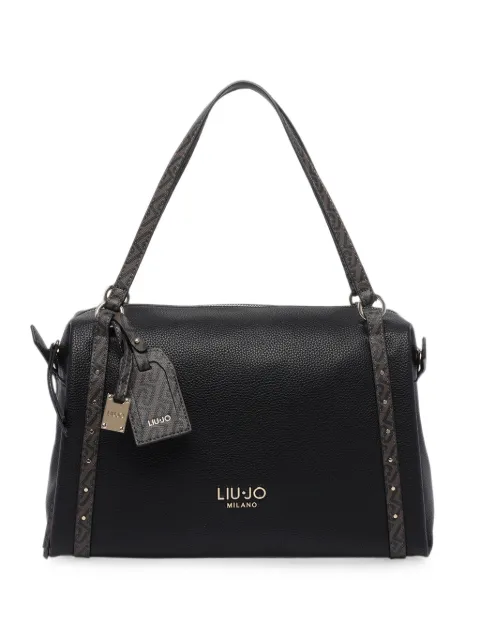 LIU JO logo-print studded tote bag