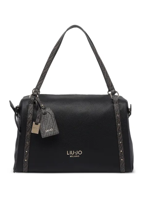 LIU JO logo-print studded tote bag