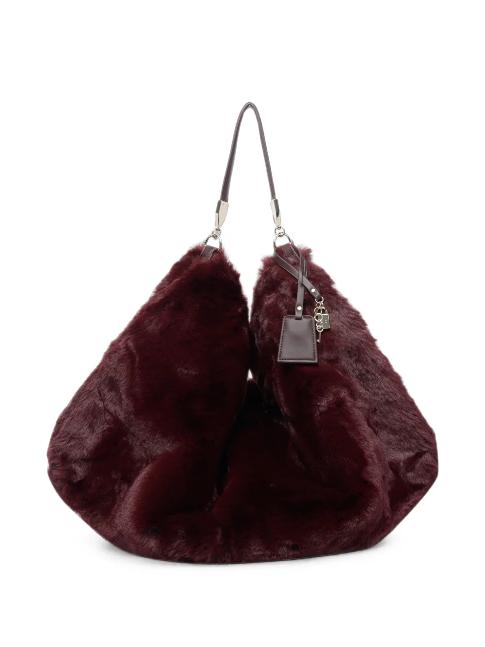 LIU JO faux-fur tote bag - Rouge LIU JO faux-fur tote bag - Rouge