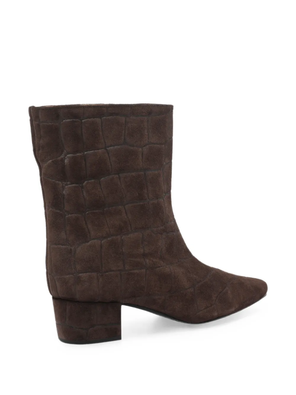 ANGEL ALARCON croc-effect suede boots Bruin