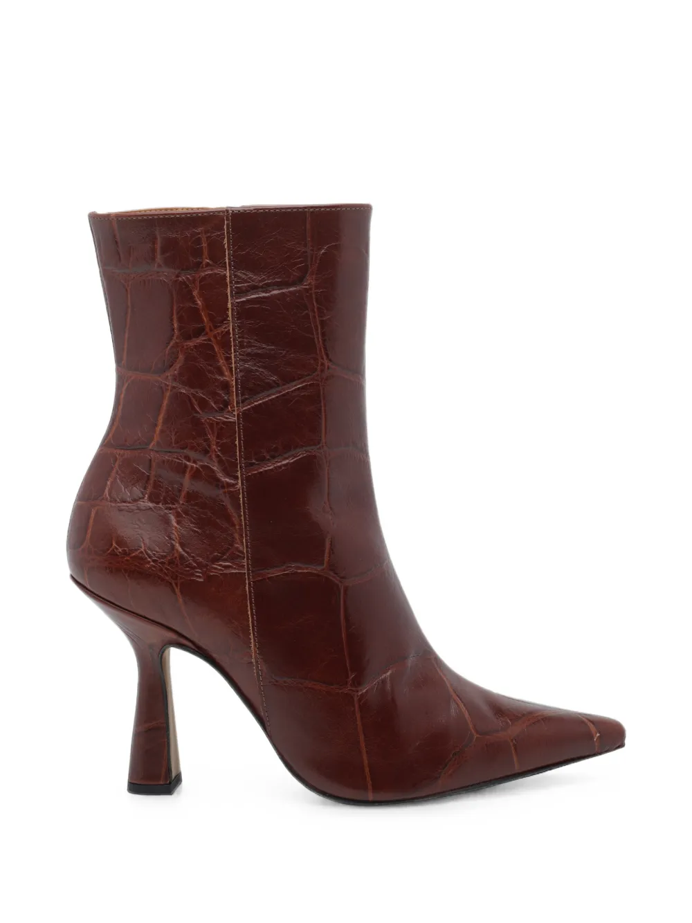 ANGEL ALARCON croc-effect leather ankle boots