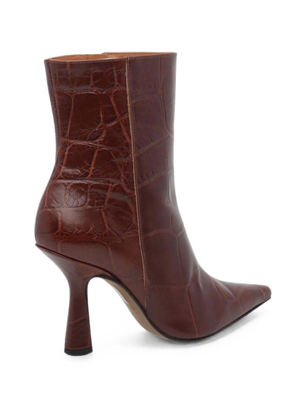 ANGEL ALARCON croc-effect leather ankle boots Bruin