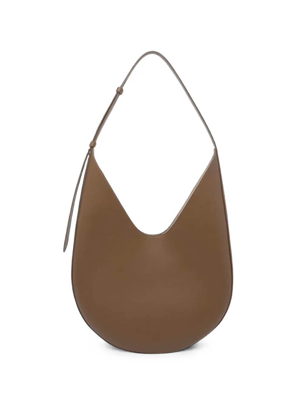 Aesther Ekme asymmetric leather shoulder bag - Marrone