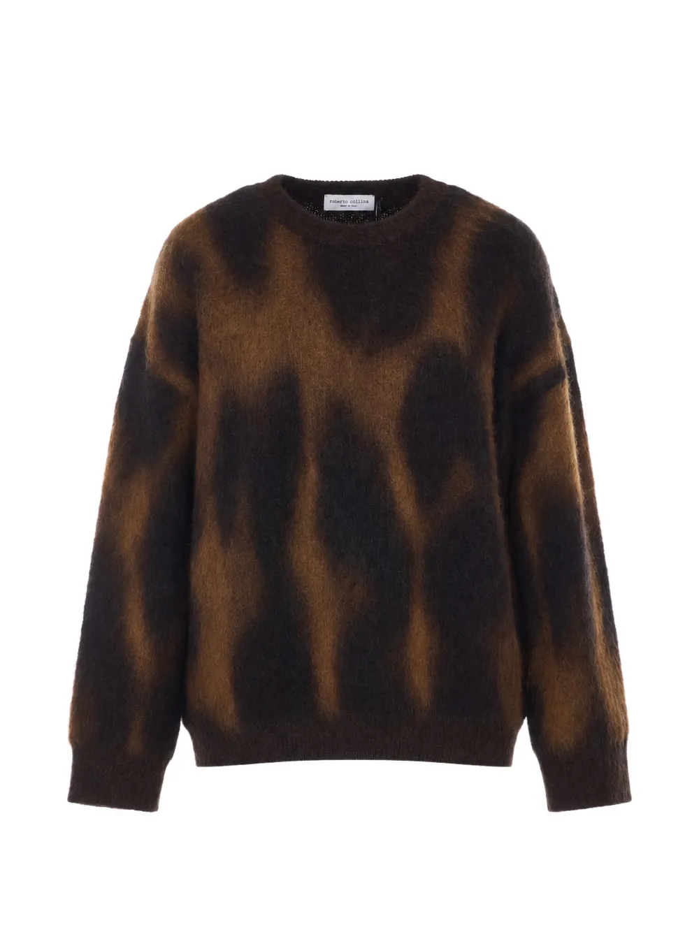 Roberto Collina abstract-pattern long-sleeve sweater - Marrone