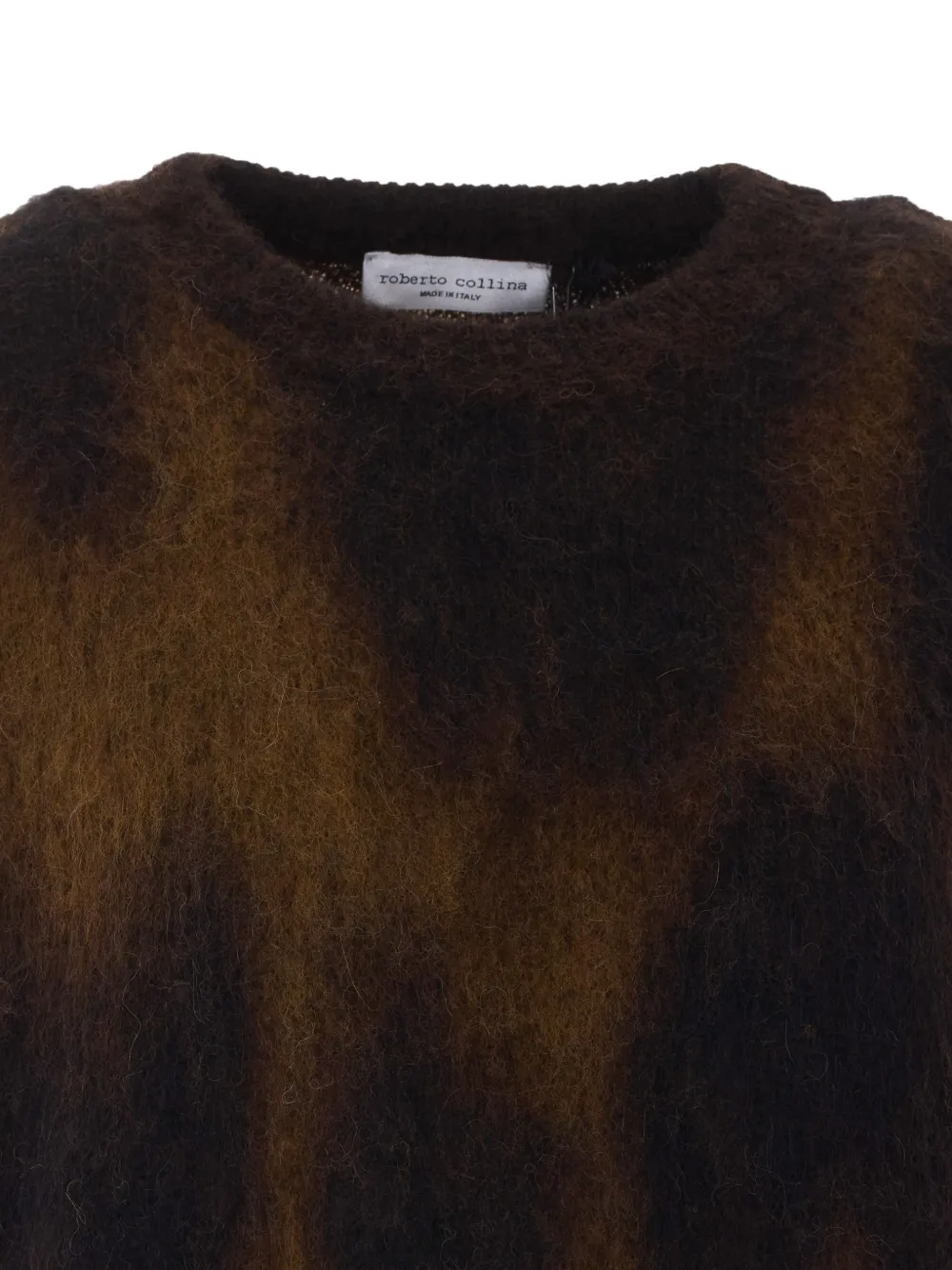 Roberto Collina Trui met abstract patroon en lange mouwen Bruin