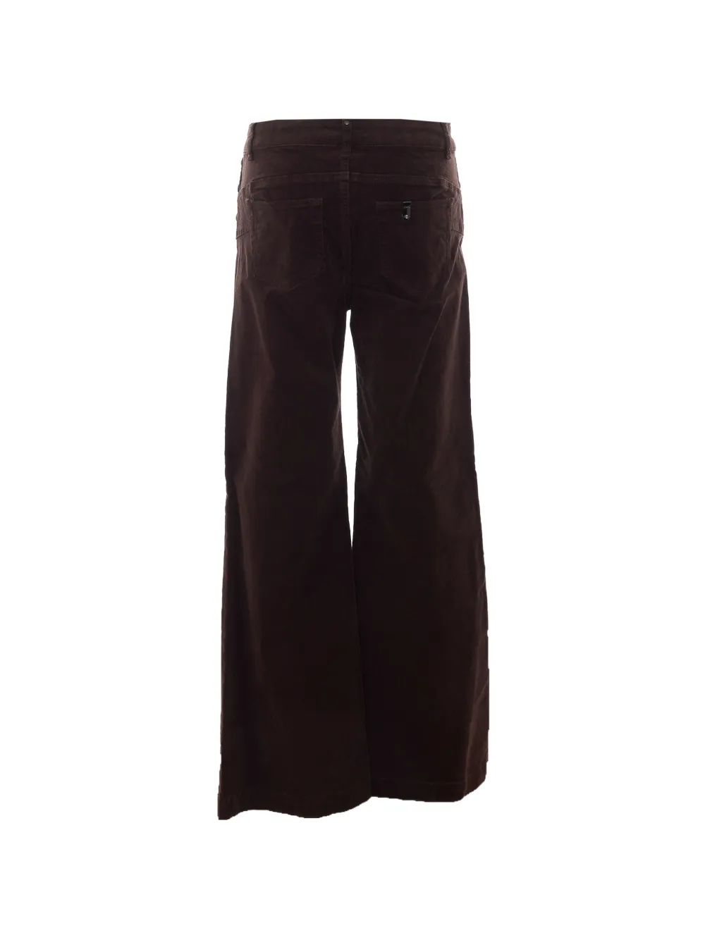 LIU JO Fluwelen broek met knoopdetail Bruin