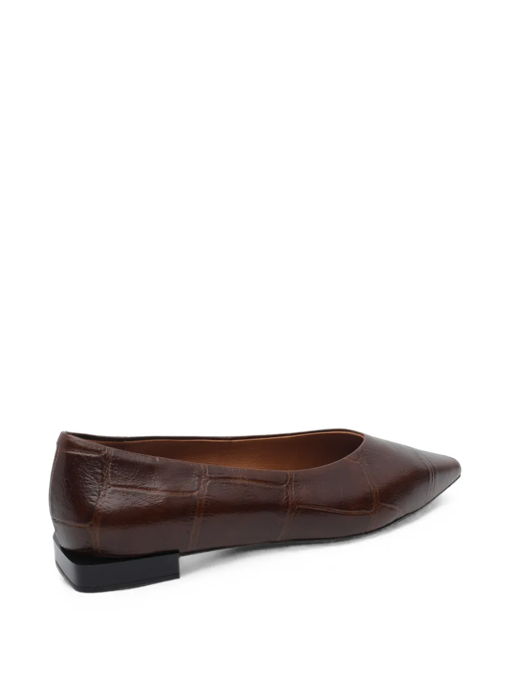 ANGEL ALARCON croc-effect pointed-toe ballet flats Bruin