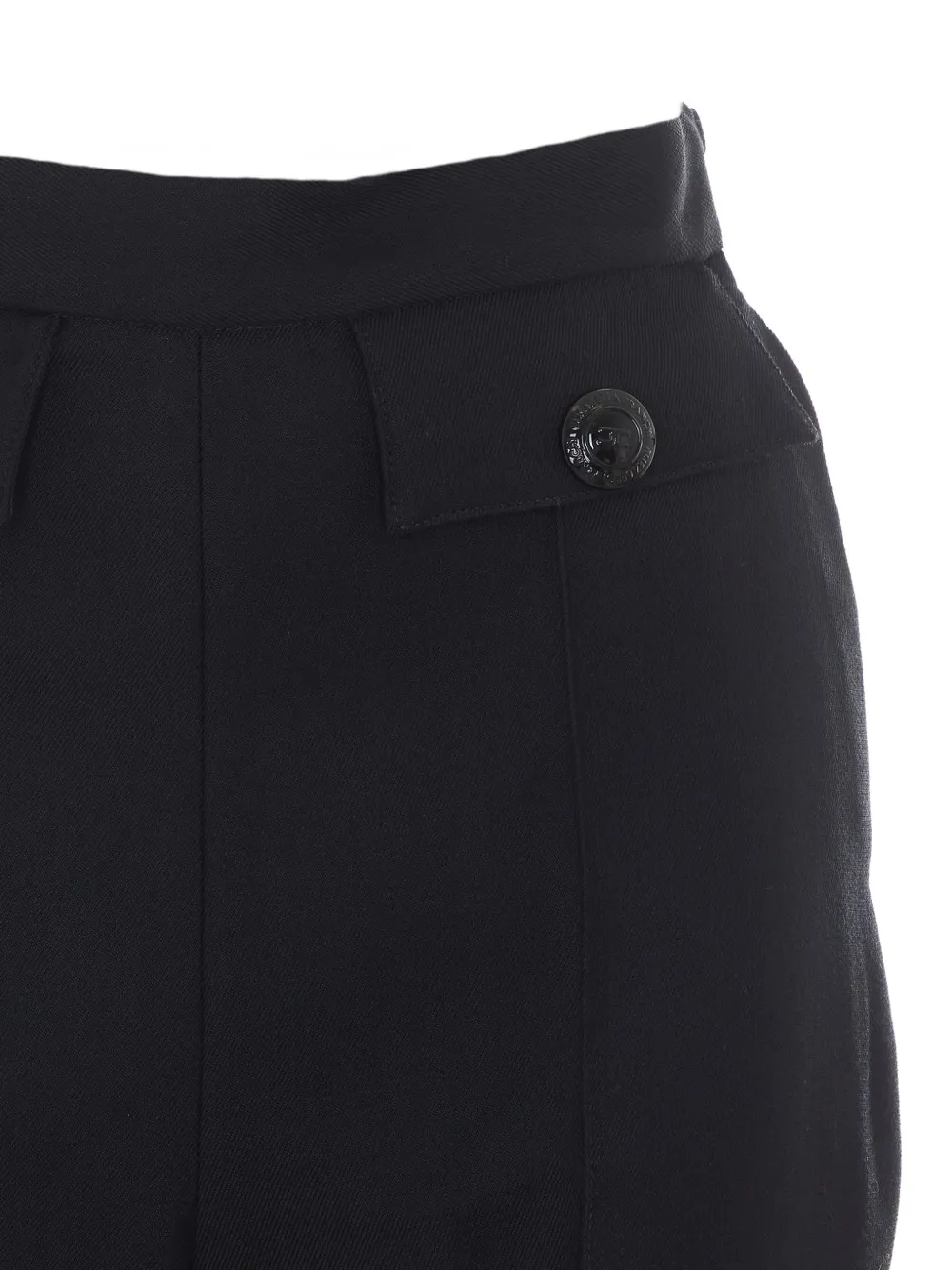 Elisabetta Franchi Broek met zakdetail en logoknoop Zwart