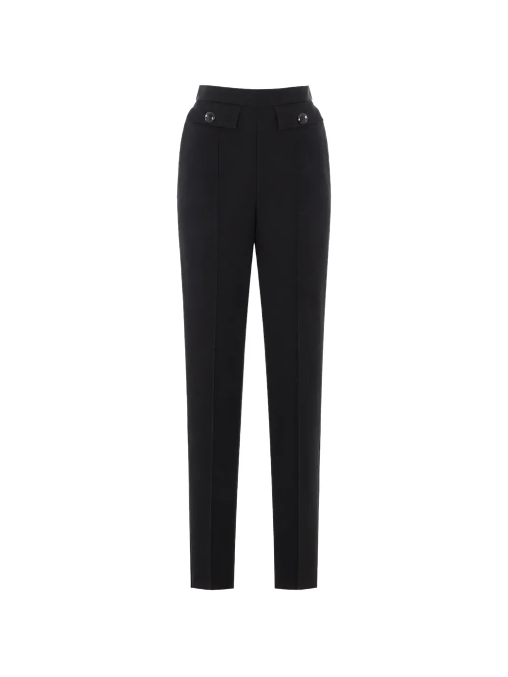 Elisabetta Franchi logo-button pocket-detail trousers - Noir Elisabetta Franchi logo-button pocket-detail trousers - Noir