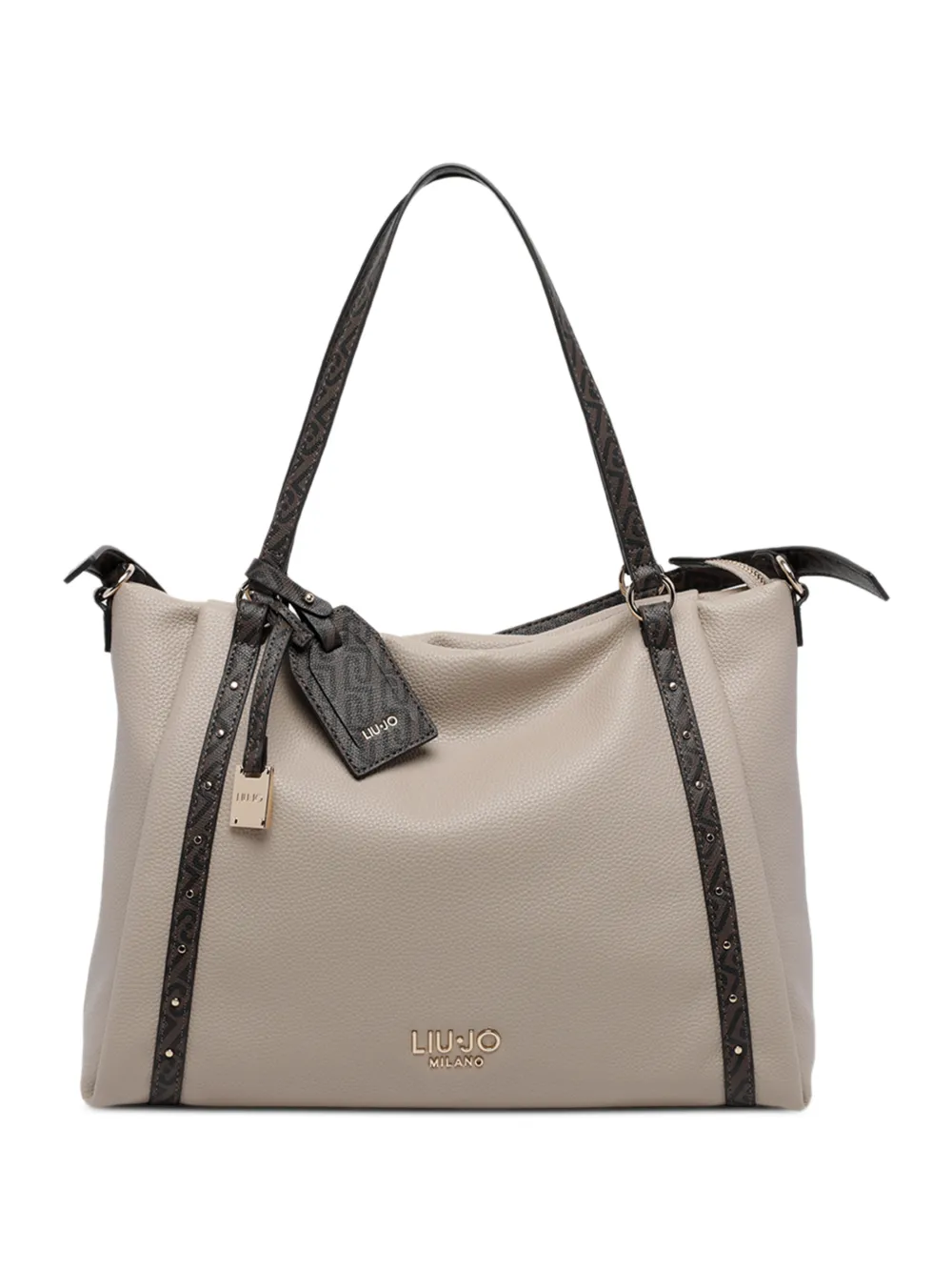 LIU JO Borsa tote con logo - Toni neutri