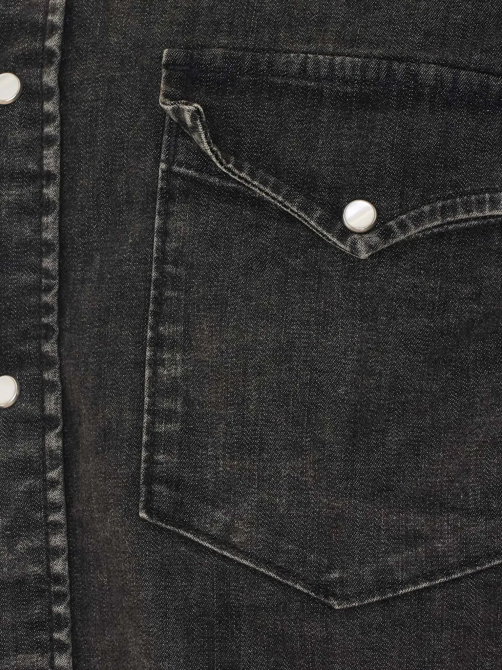DONDUP western-yoke denim shirt Zwart
