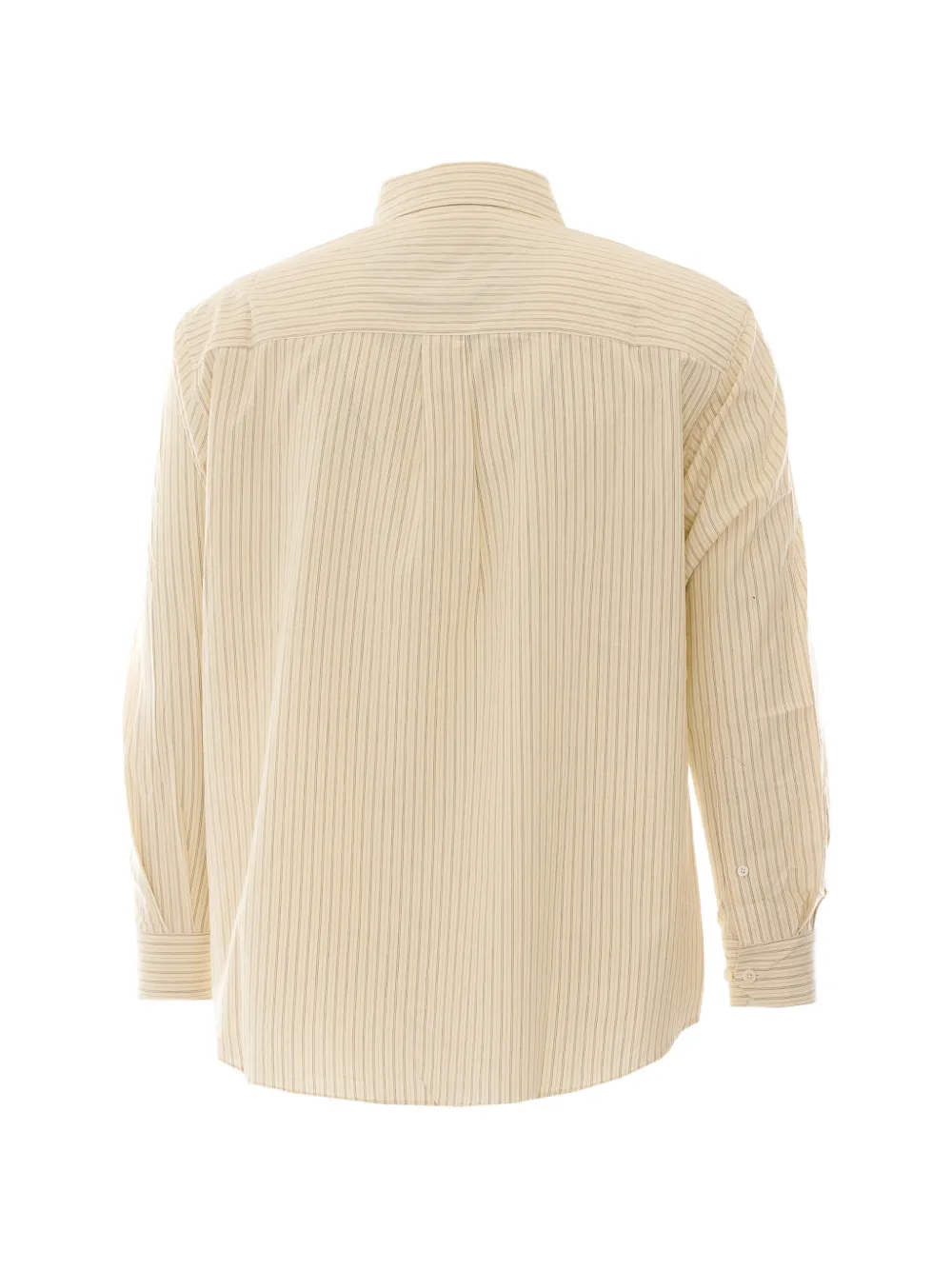 DUNST striped cotton shirt Beige