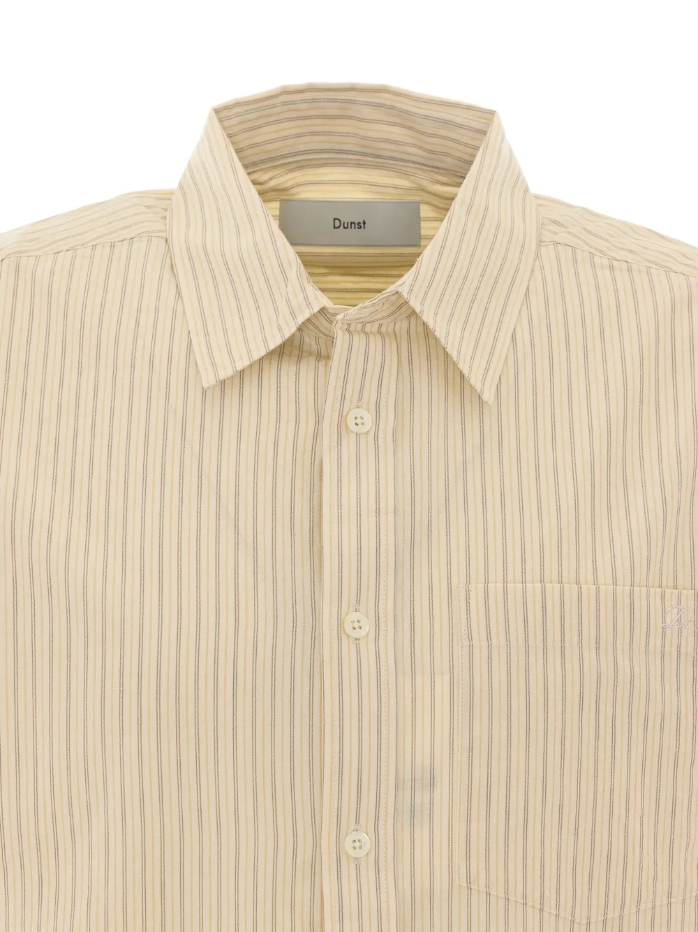 DUNST striped cotton shirt Beige