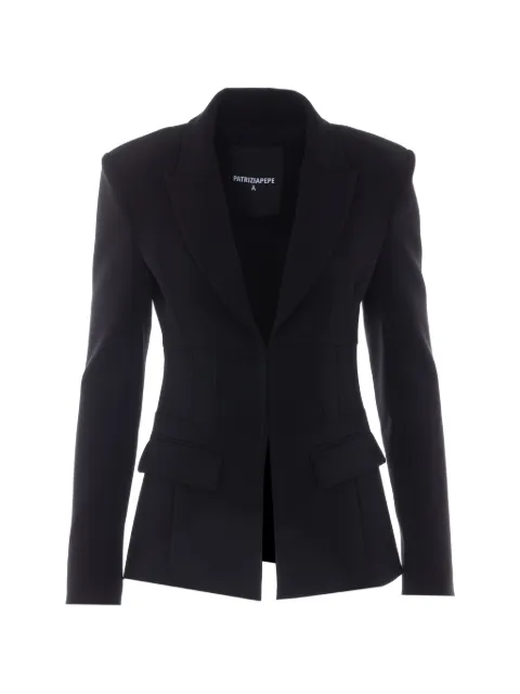 Patrizia Pepe peak-lapel corset-waist blazer