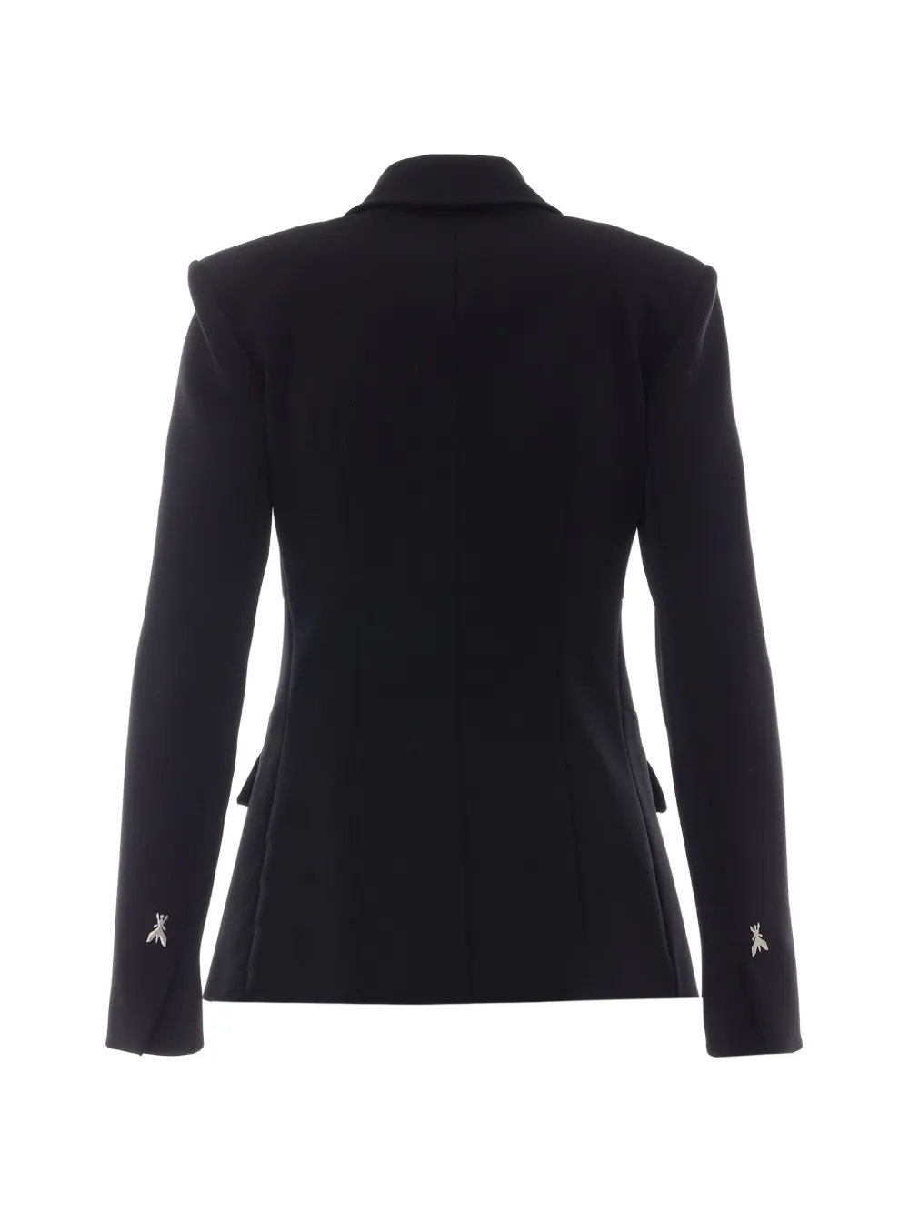 Patrizia Pepe Blazer met korsettaille en puntrevers Zwart