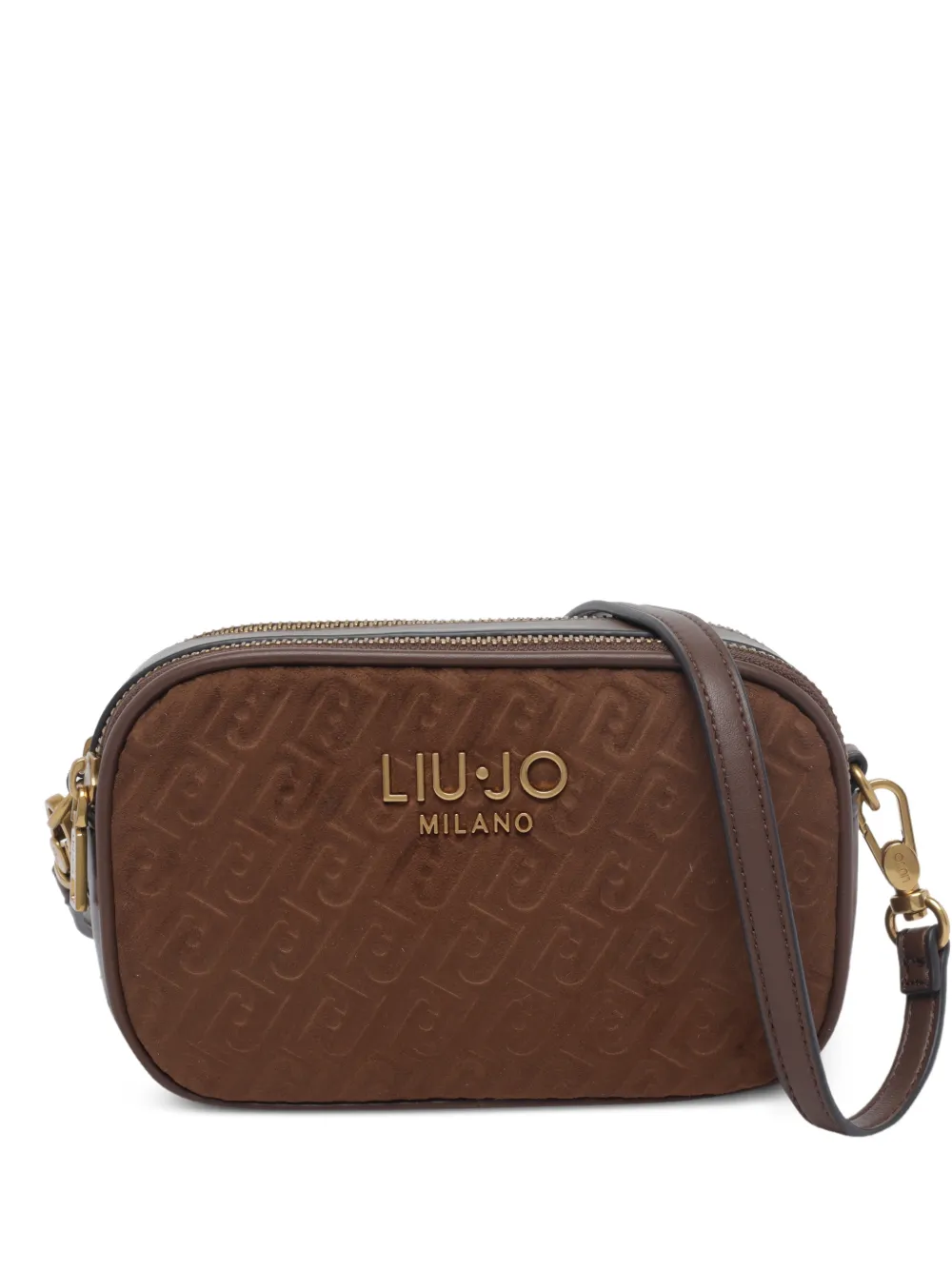 LIU JO logo-embossed shoulder bag - Marrone