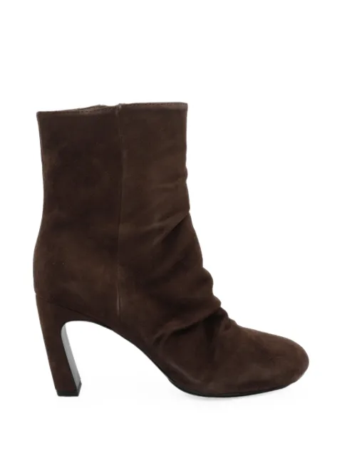 Ash Estelle ruched suede ankle boots