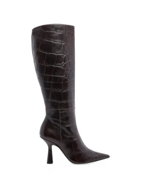 ANGEL ALARCON botas con efecto de piel de cocodrilo