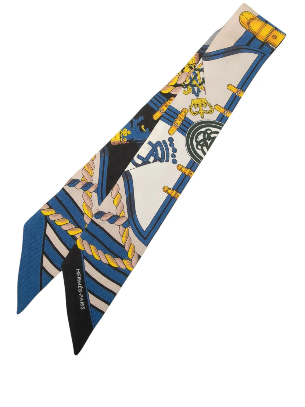 Hermès Pre-Owned 1999-2007 Grande Tenue Silk Twilly Scarf scarves - Blu