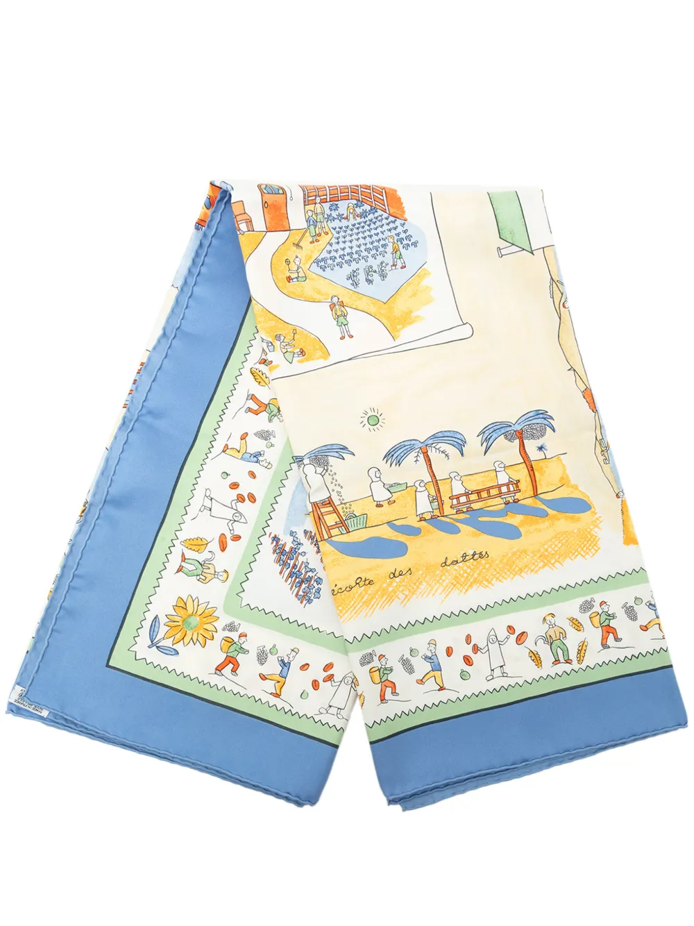 Hermès Pre-Owned 2000-2026 Retour a la Terre Seidenschal 90cm - Blau