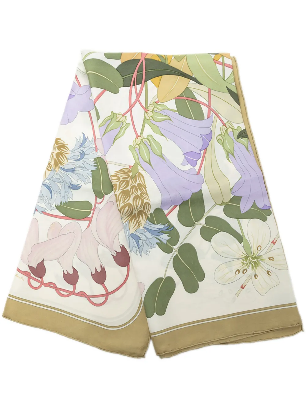 Hermès Pre-Owned 20th Century Flora Graeca Seidenschal 90cm - Weiß