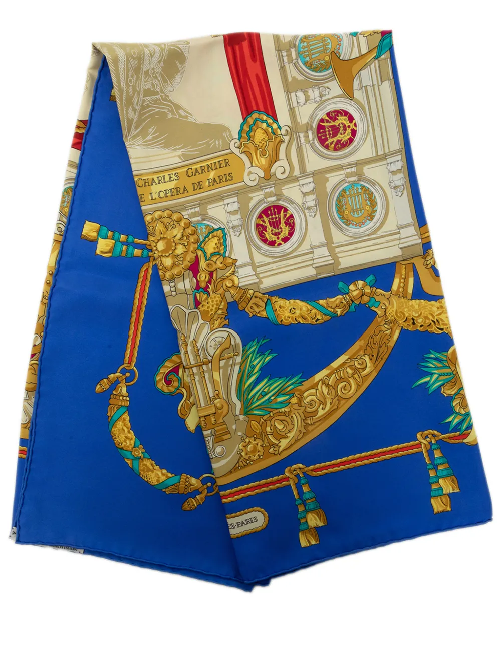 Hermès Pre-Owned 1990-2010 Hommage a Charles Garnier Seidenschal 90cm - Blau