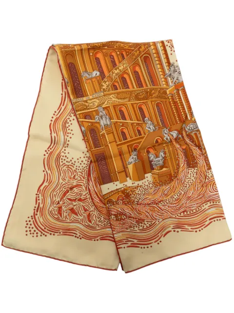 Hermès Pre-Owned 2000-2026 Les Rivieres De Babel Silk Scarf 90 scarves