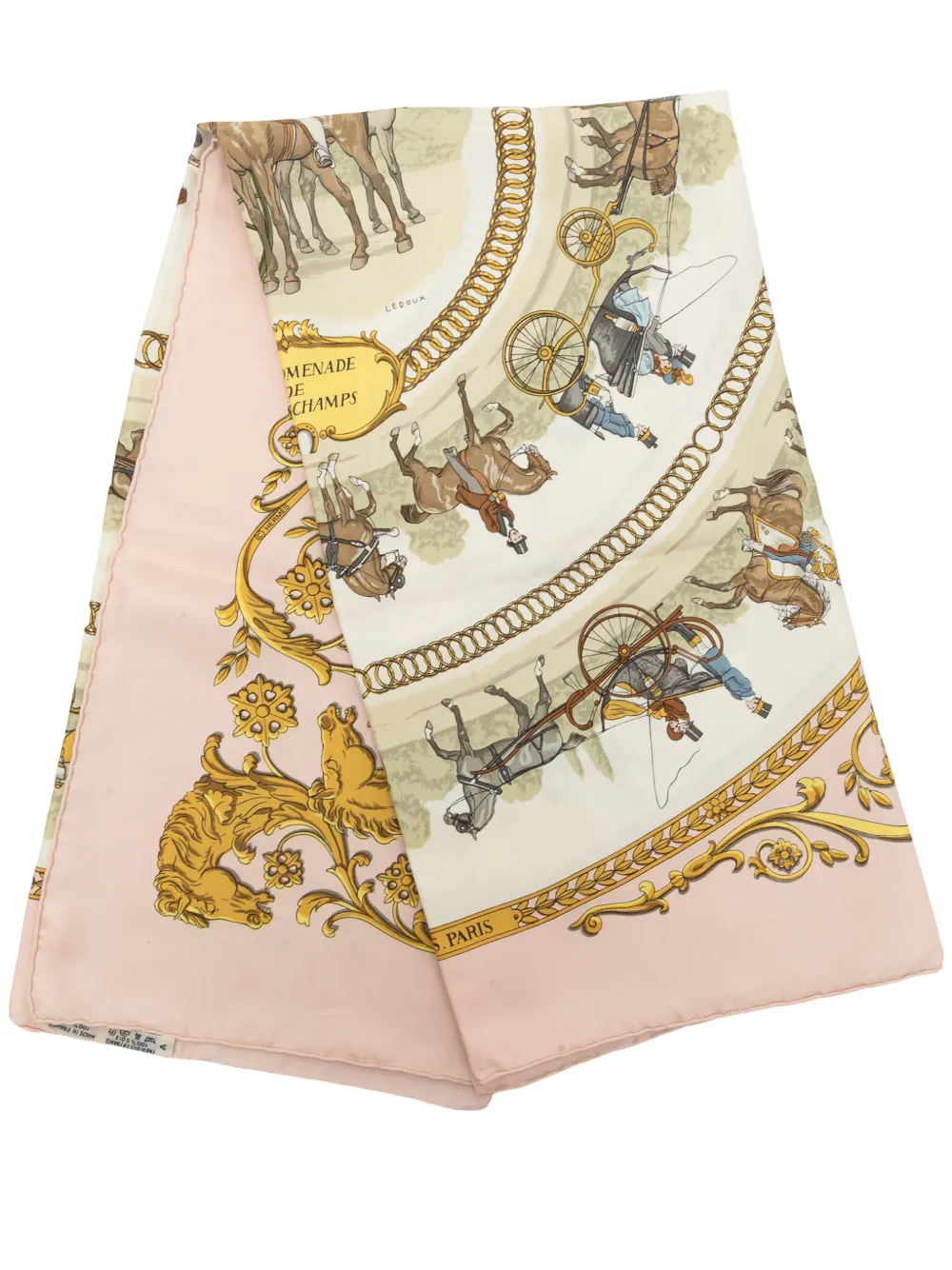 Hermès Pre-Owned 20th Century La Promenade de Longchamps Seidenschal 90cm - Rosa