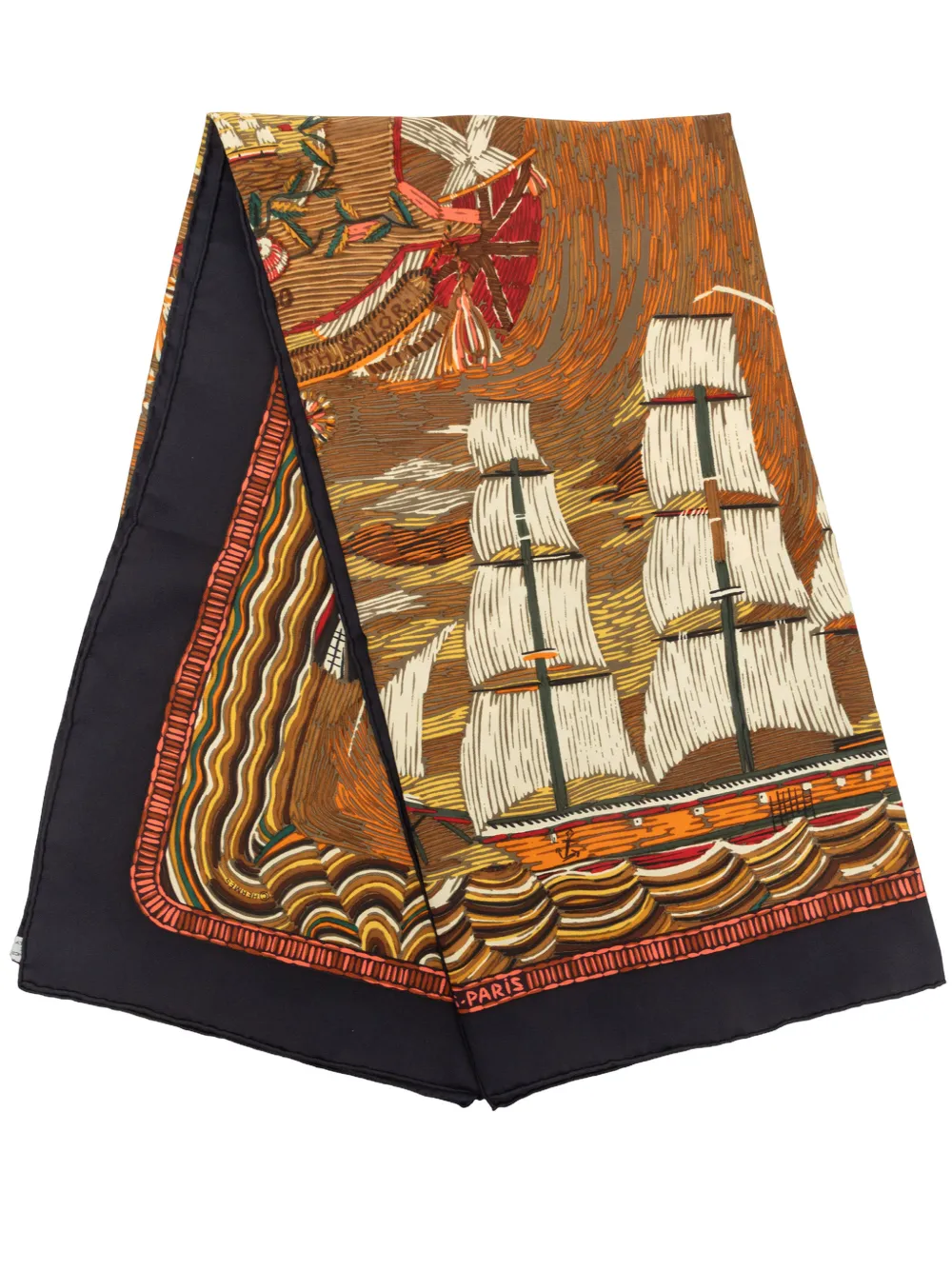 Hermès Pre-Owned 1990-2010 Marine Naive Seidenschal 90cm - Braun