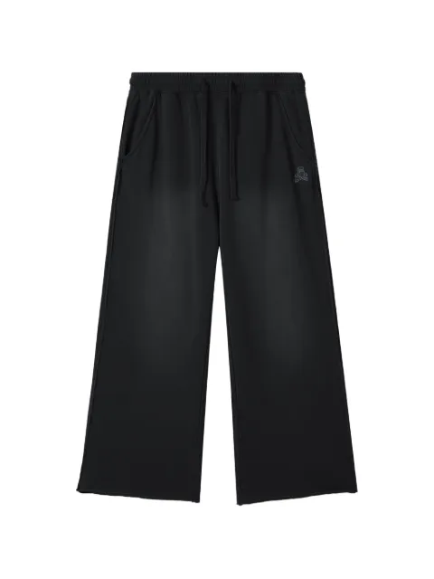 FINGERCROXX logo-embroidered raw-edge trousers