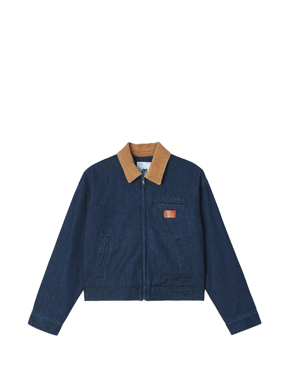 CHOCOOLATE corduroy-collar denim jacket - Bleu