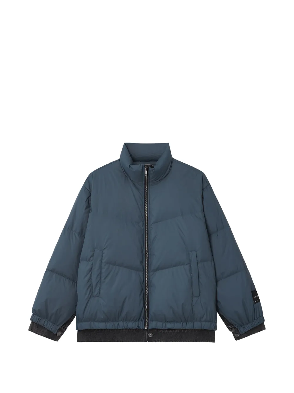 FIVE CM quilted panelled puffer jacket - Grigio
