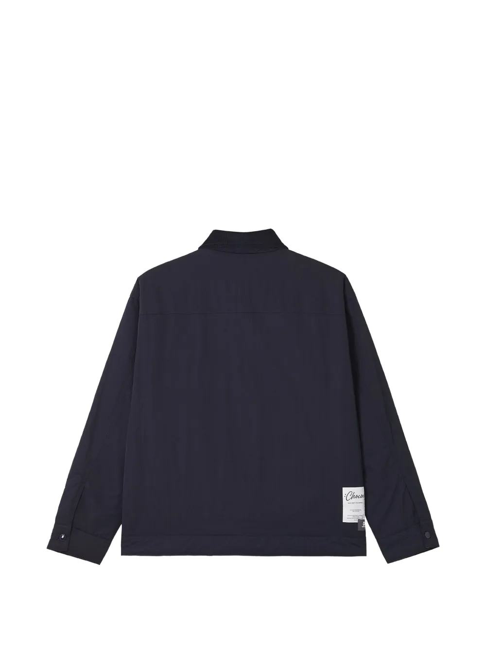CHOCOOLATE logo-patch corduroy-collar jacket Blauw