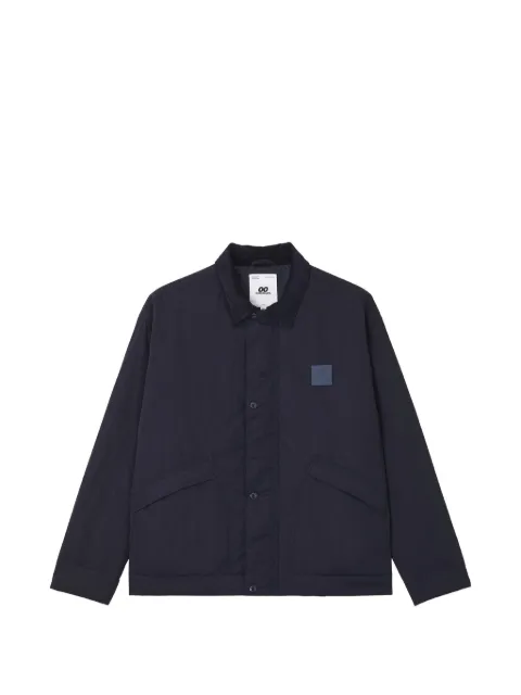 CHOCOOLATE logo-patch corduroy-collar jacket