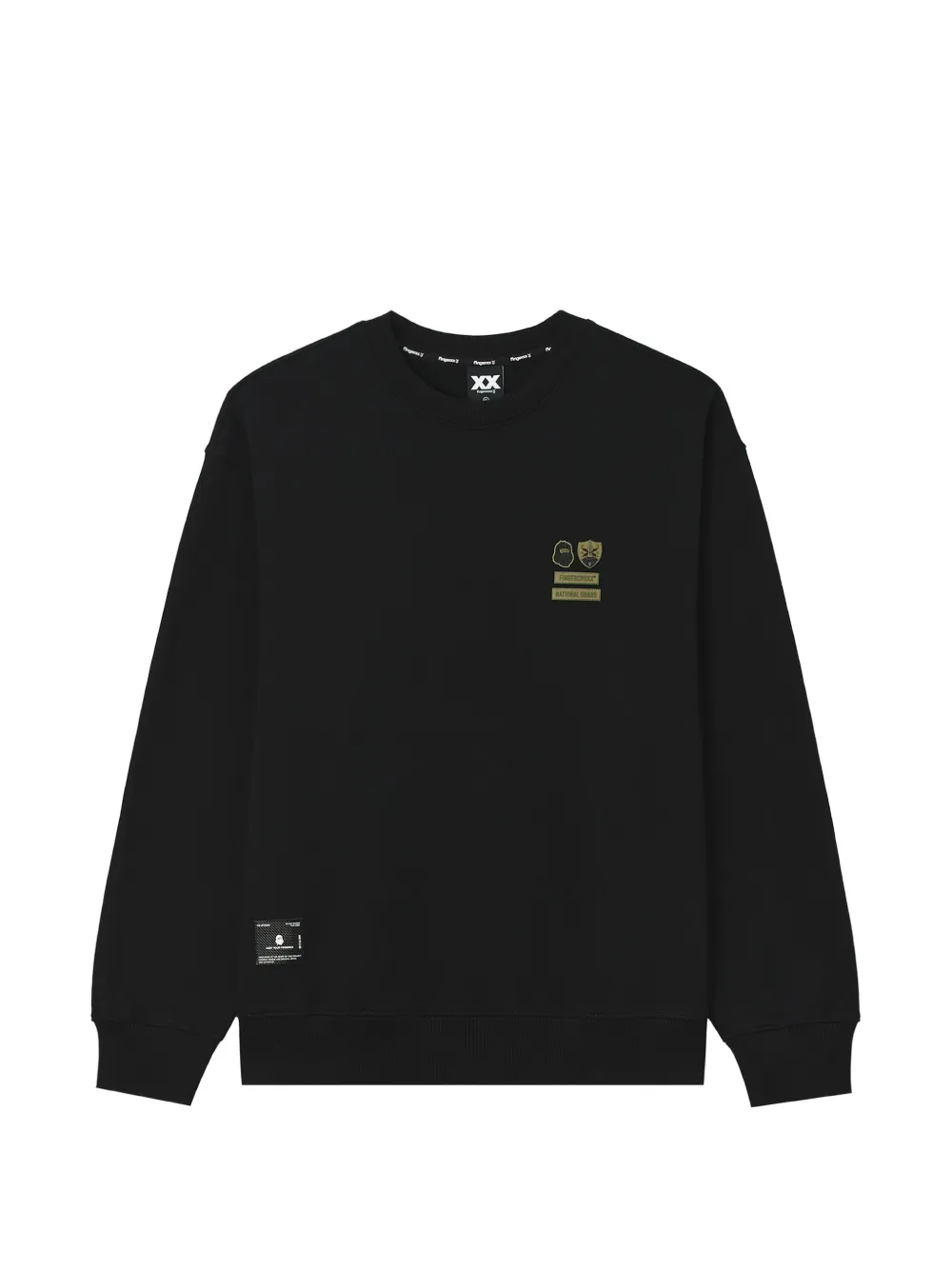 FINGERCROXX patch-detail crew-neck sweater