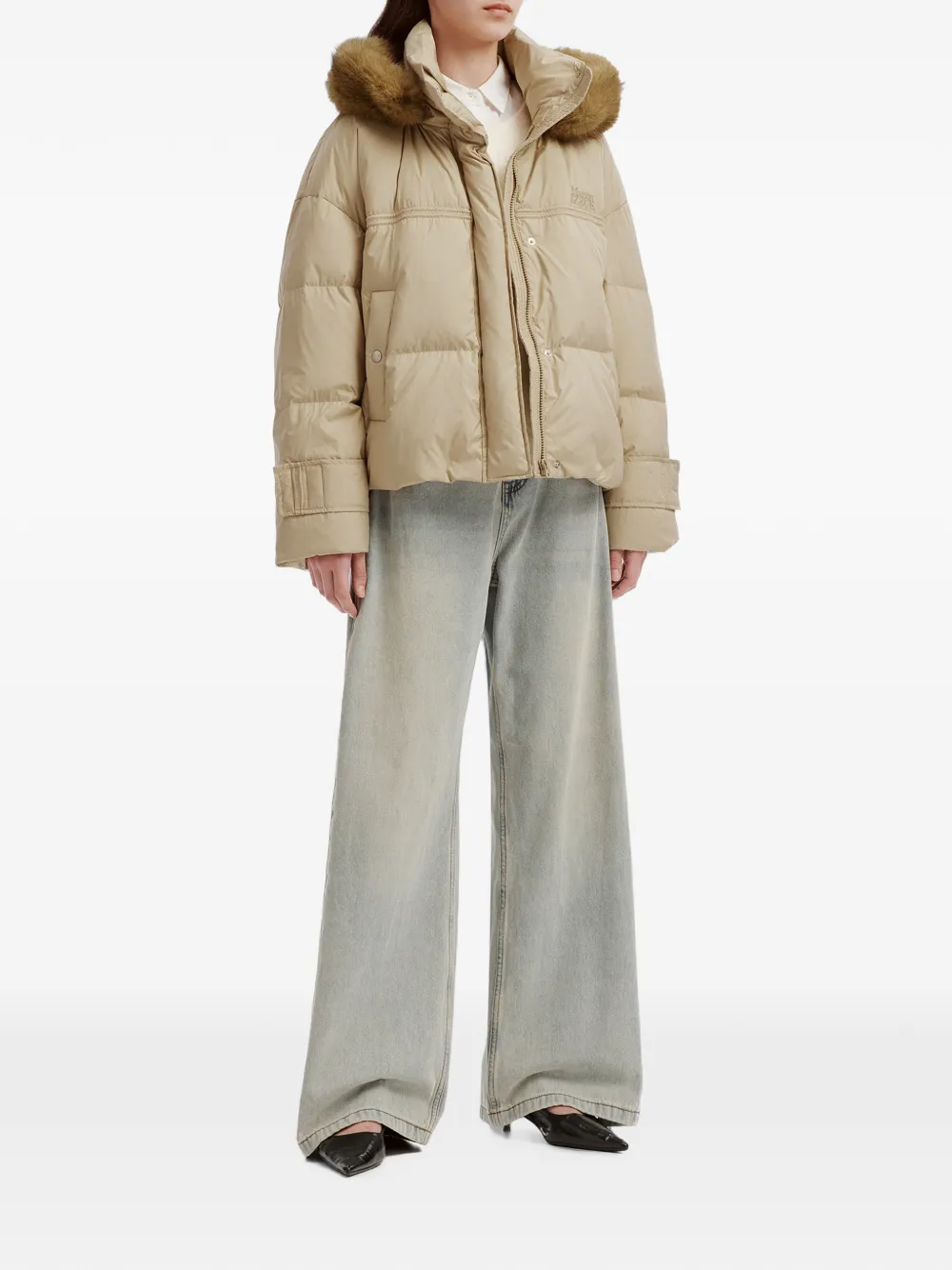 izzue Gewatteerd jack Beige