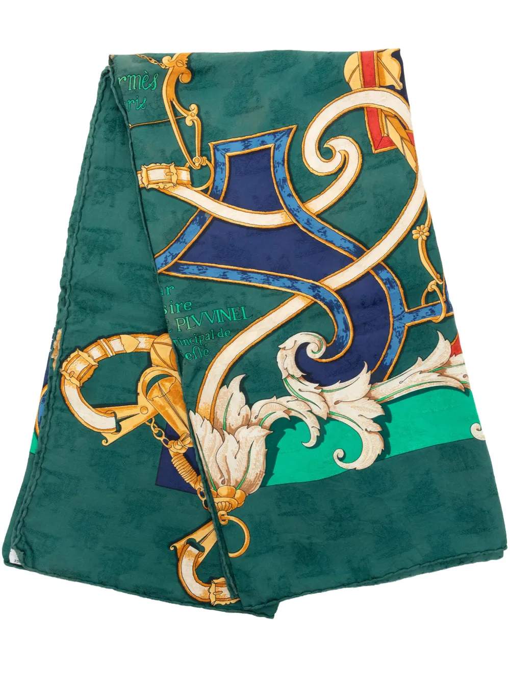 Hermès Pre-Owned 20th Century Par Mefsire Antoine de Plvinel Seidenschal 90cm - Grün