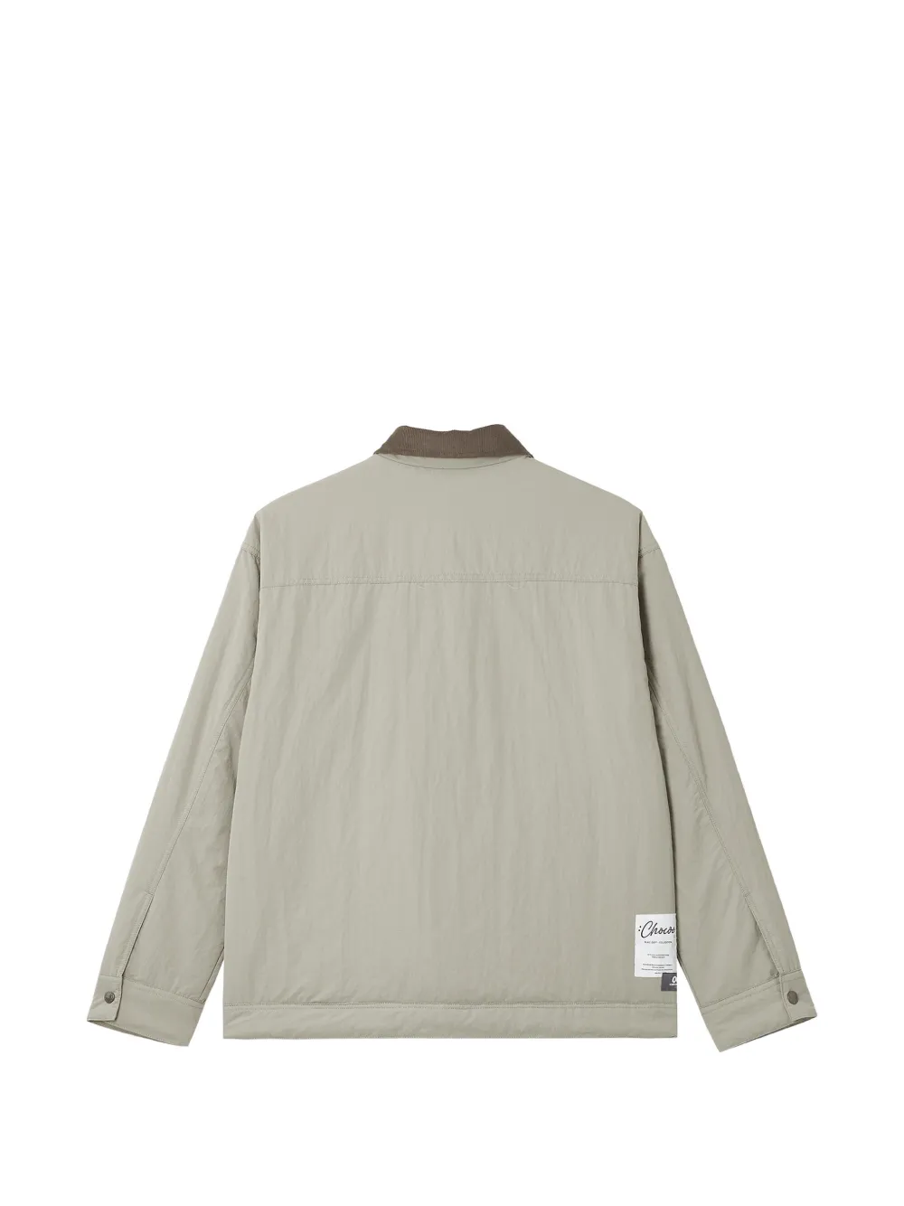 CHOCOOLATE corduroy-collar logo-patch jacket Grijs