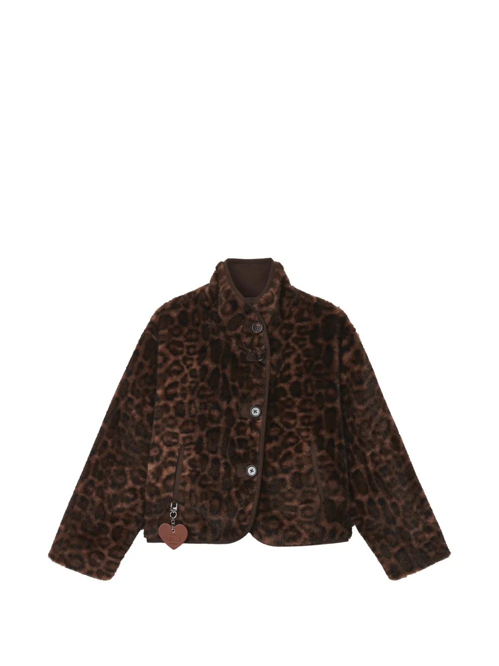 izzue leopard-print faux-fur jacket