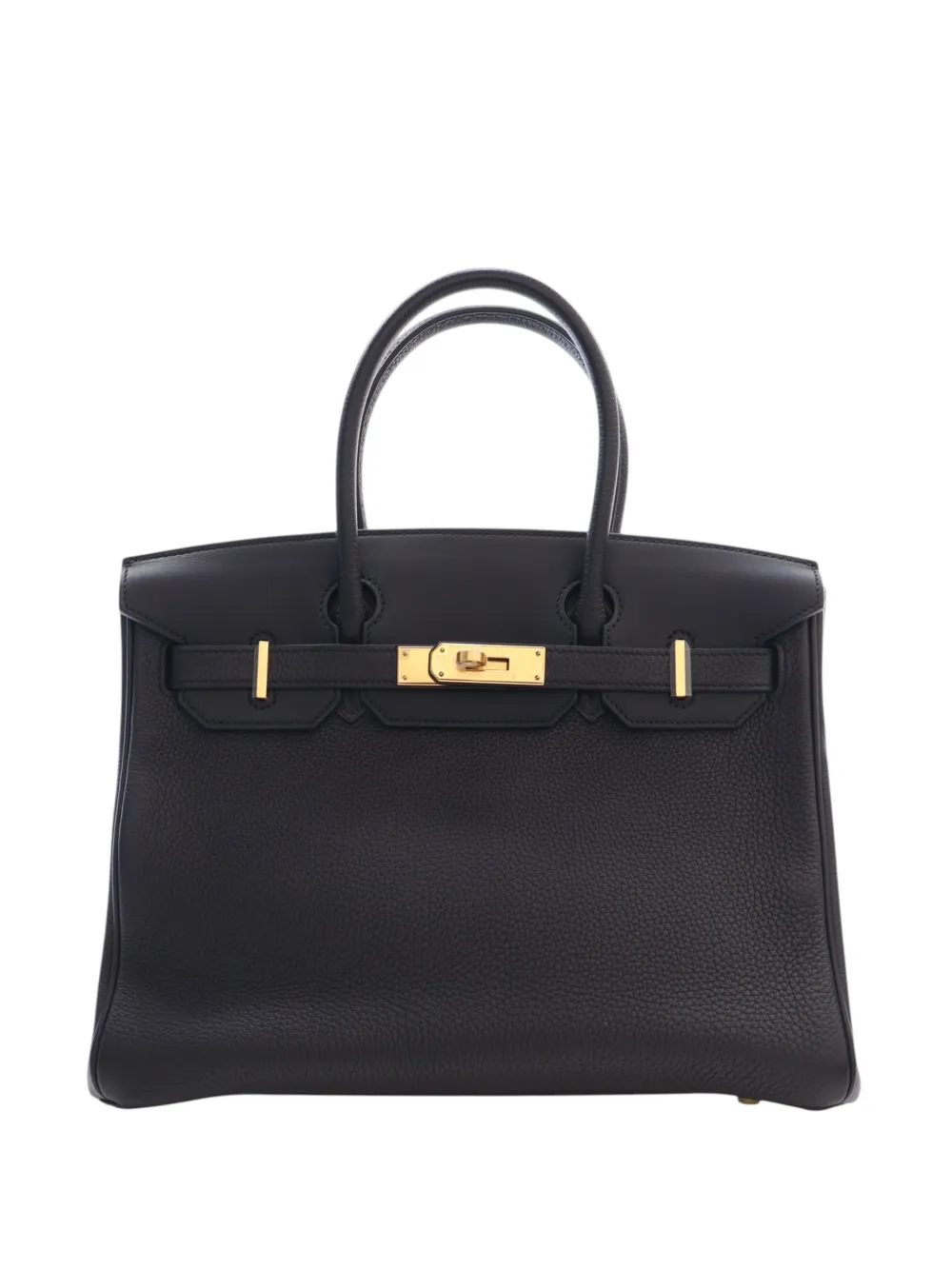 Hermès Pre-Owned 2021 Togo Swift and Toile 3 in 1 Birkin Retourne Handtasche 30cm - Schwarz