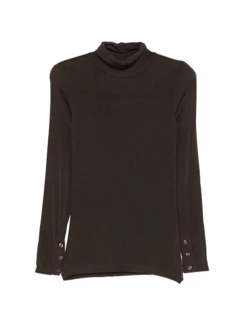 SOLOTRE button-cuff high-neck top